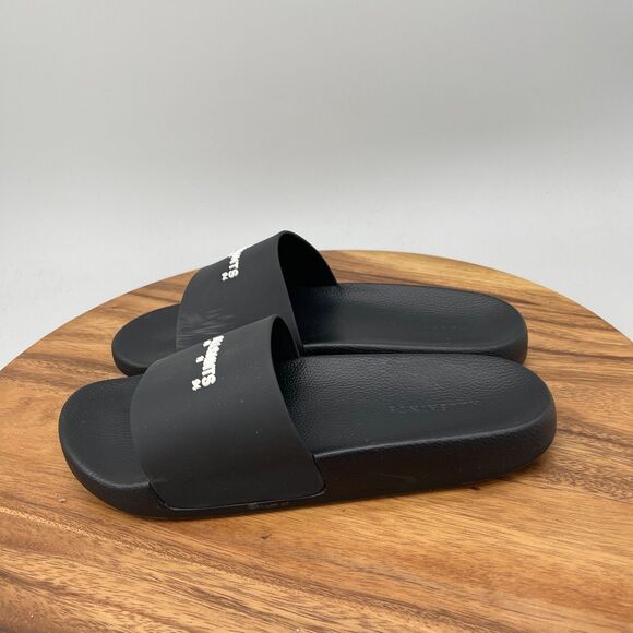 Allsaints Date Slides Mens Size 8 Black Casual Walking Pool Summer Sandals main image 7